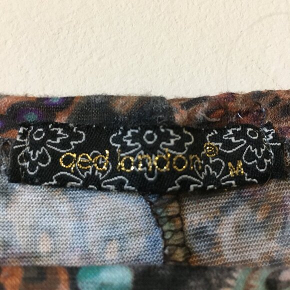 QED London Y2K Bohemian Mandela Dolman Sleeve Top - M - Picture 7 of 13